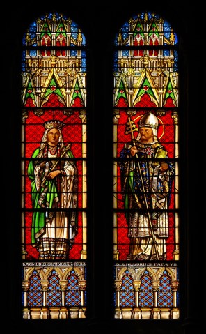 카노사의 마틸다와 교황 성 그레고리오 7세_photo by Yann_in the Basilica of Notre-Dame in Geneva_Switzerland.jpg